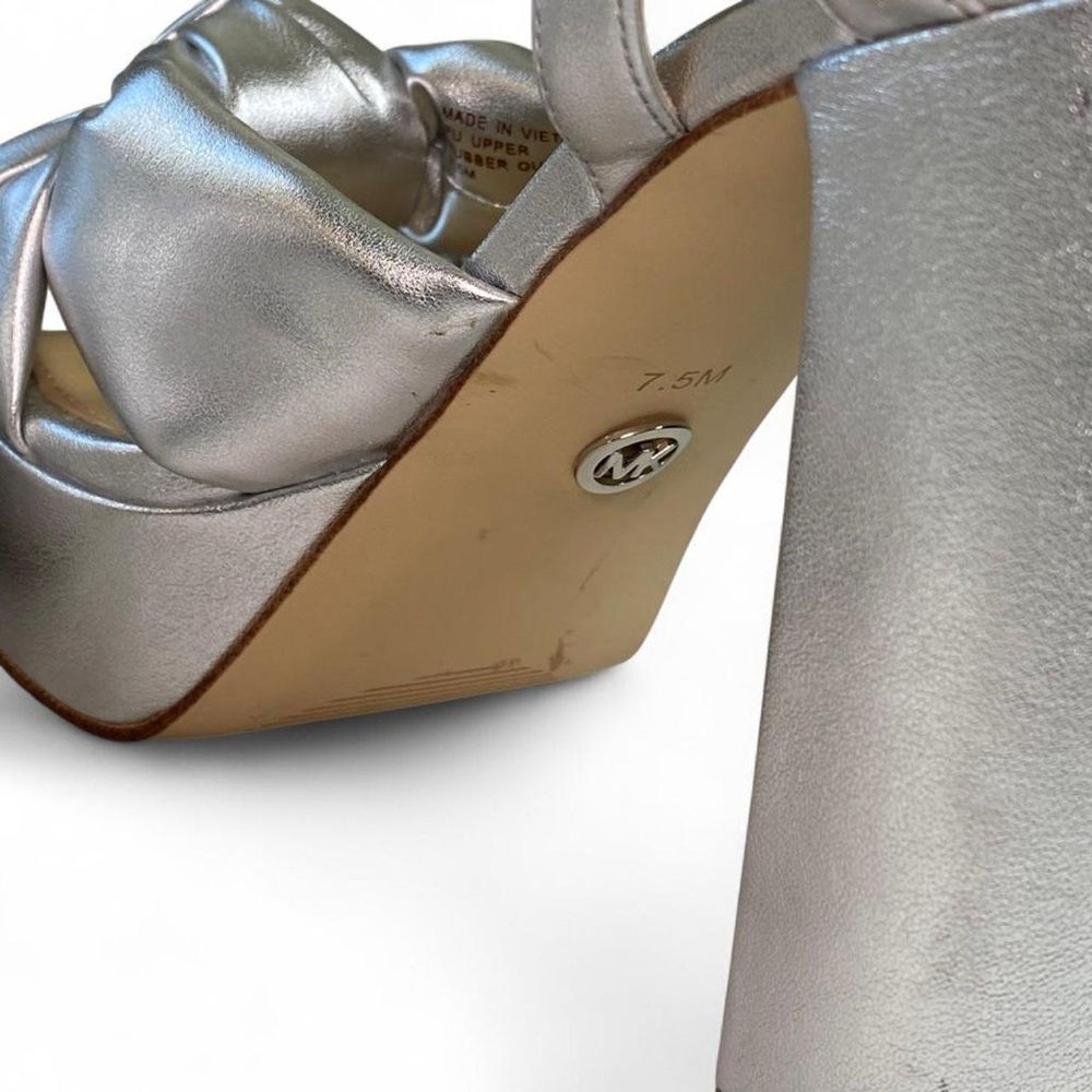 Michael Kors Silver High Heel Sandals - Picture 4 of 7